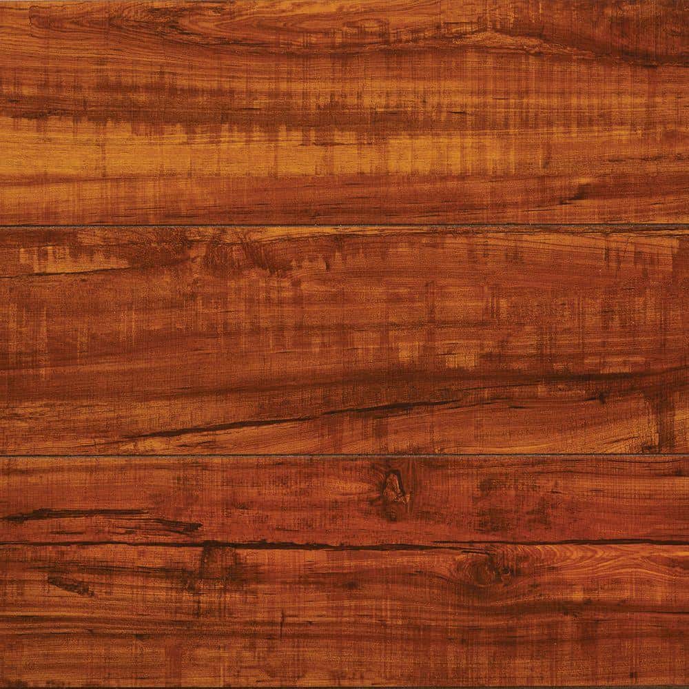 经典的山胡桃木纹理地板，光滑的表面。